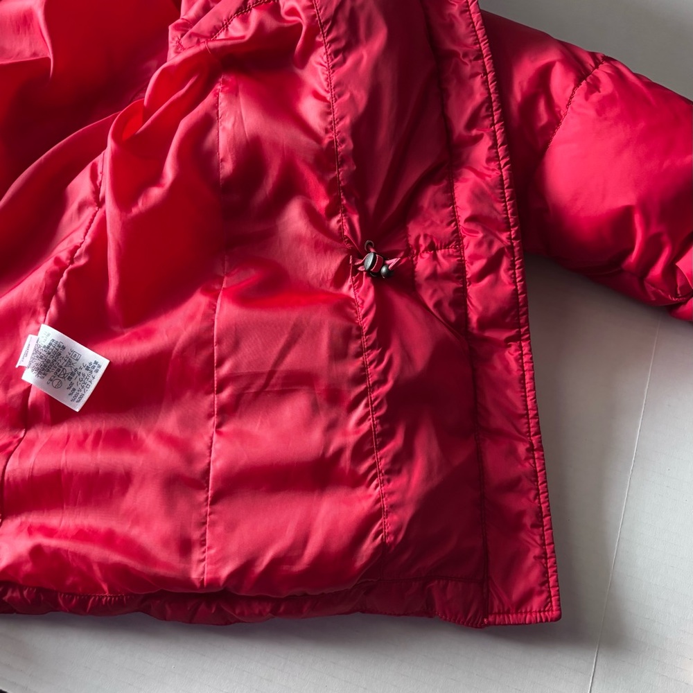 Lands End Down Puffer Jacket Coat Red Zipper Pockets Womens Size S(6-8) LIKE NEW - Picture 6 of 12